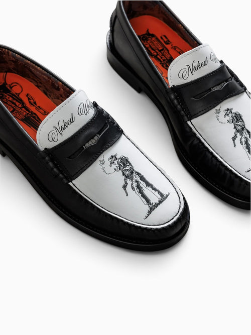 Riviera Cowboy Black White leather Black / 41 / M