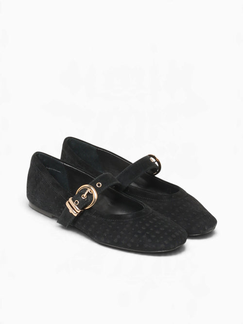Mikela Onyx Perf Suede Black / 5 / M