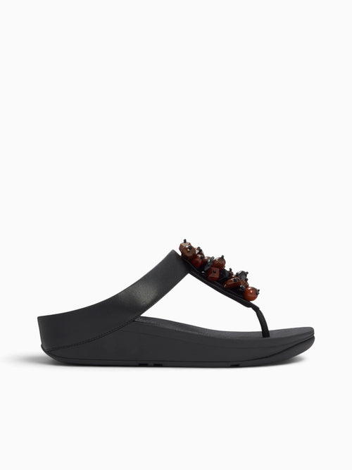 Fino Beadcluster Brown Black leather Black / 5 / M