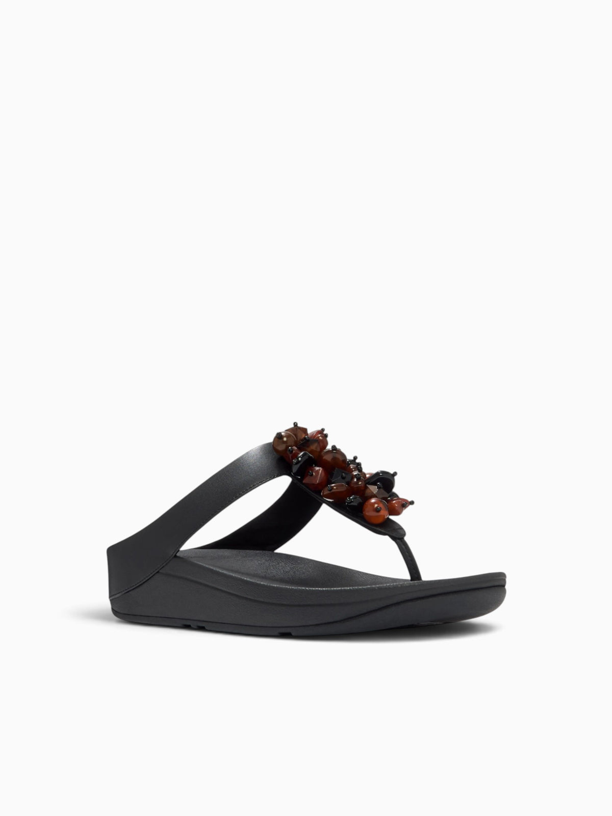 Fino Beadcluster Brown Black leather Black / 5 / M