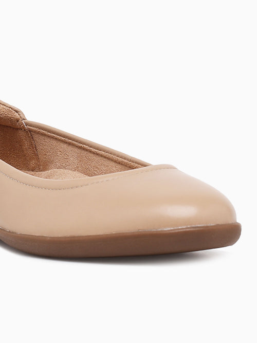 Flexy  Nude Leather Beige / 5 / M