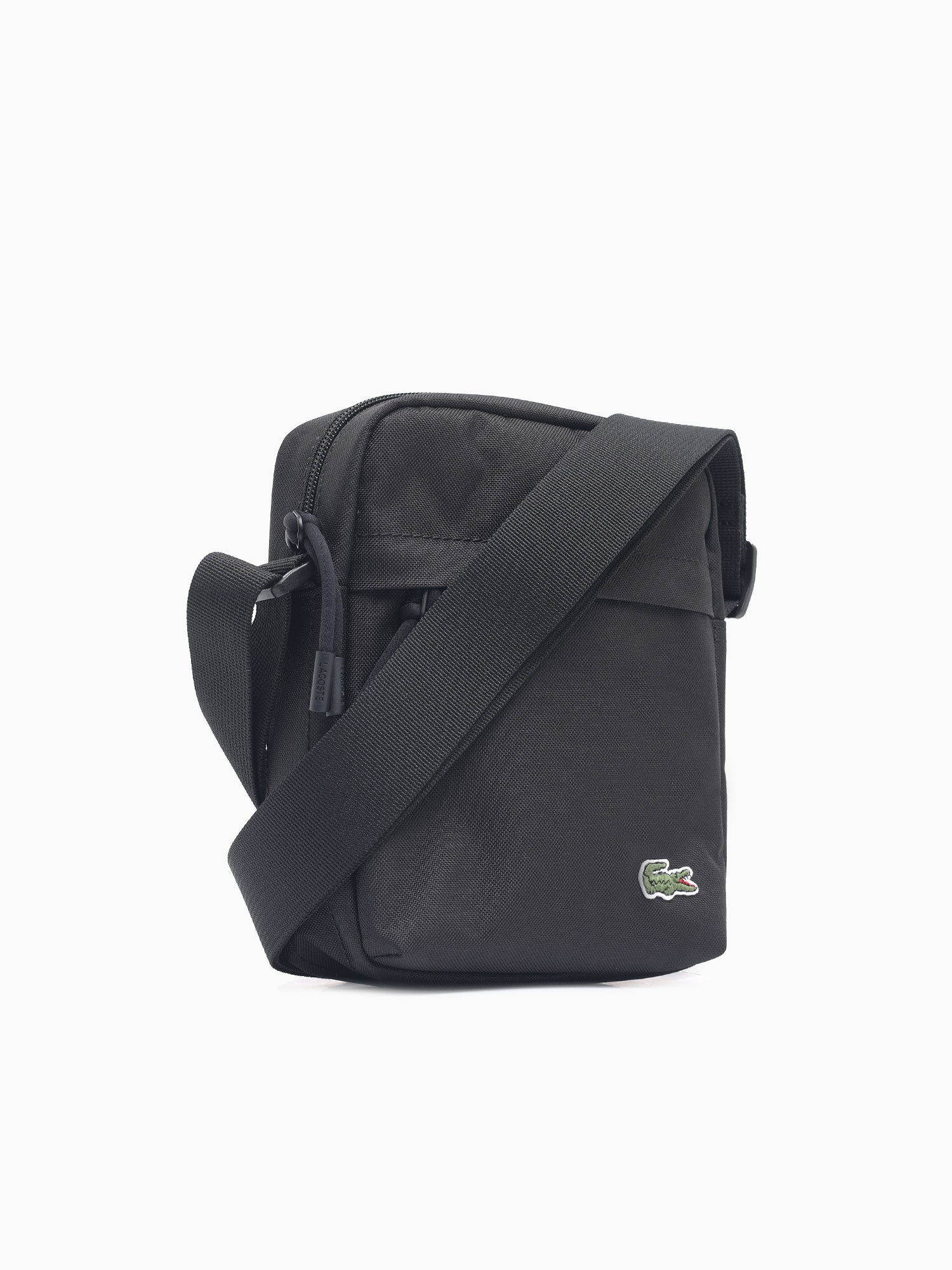 Lacoste Black Vertical Camera Bag