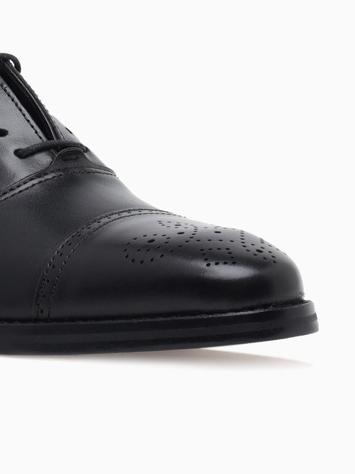 Danridge Cap Toe Black Leather Black / 7 / M