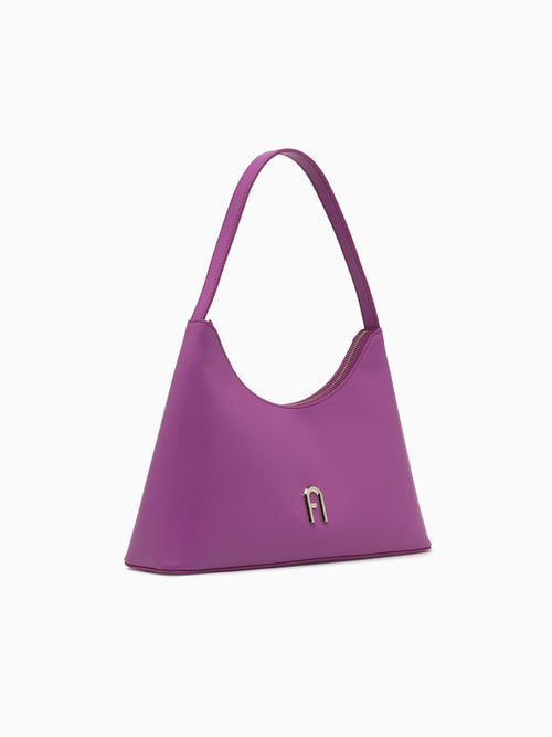 Furla Diamante S Shoulder Bag Violet Purple