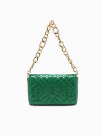 Salome Patent Shoulder Bag Green Green