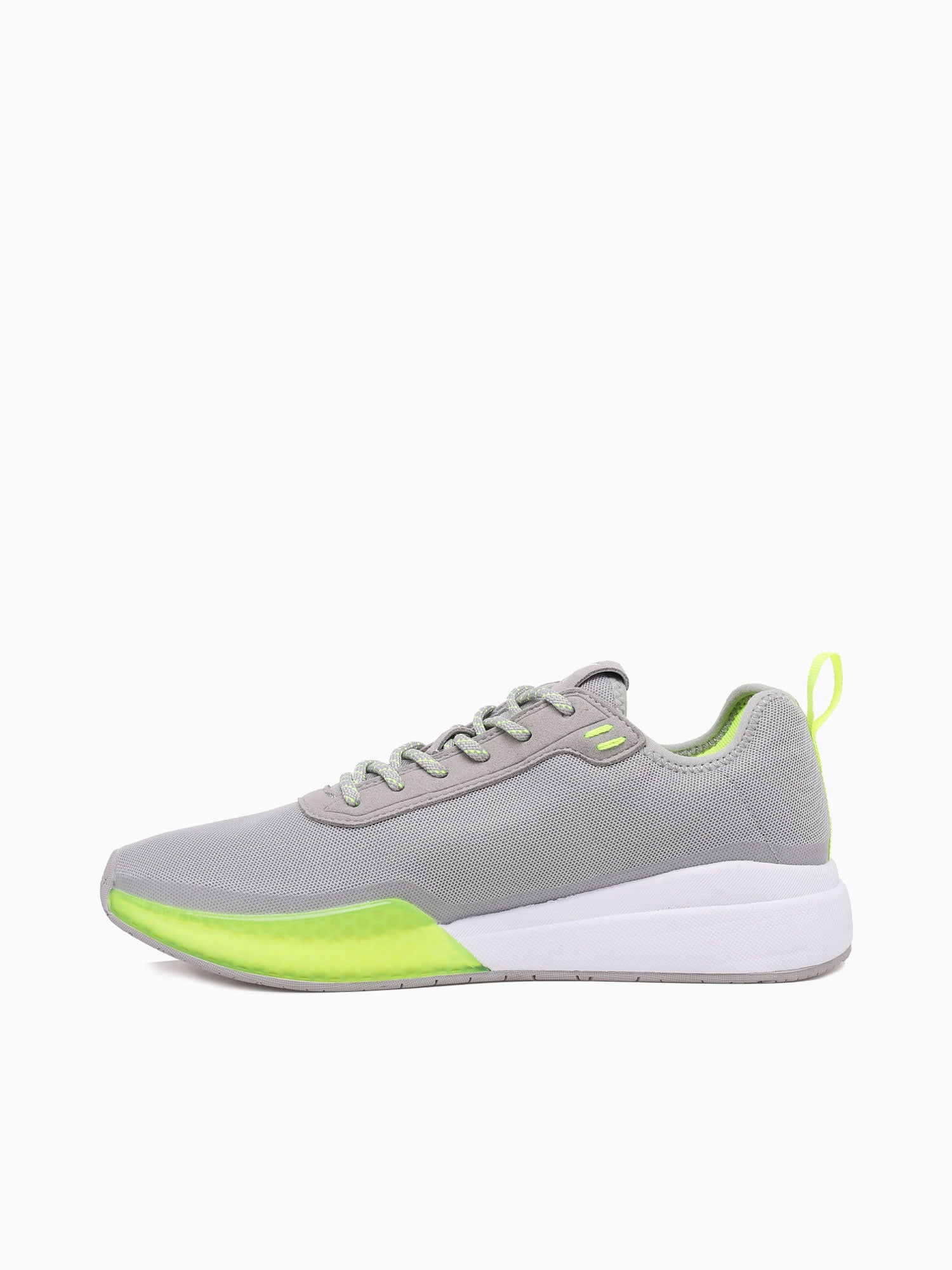 lime green and gray shoes