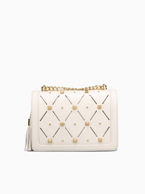 Roma Shine Shoulder Bag White