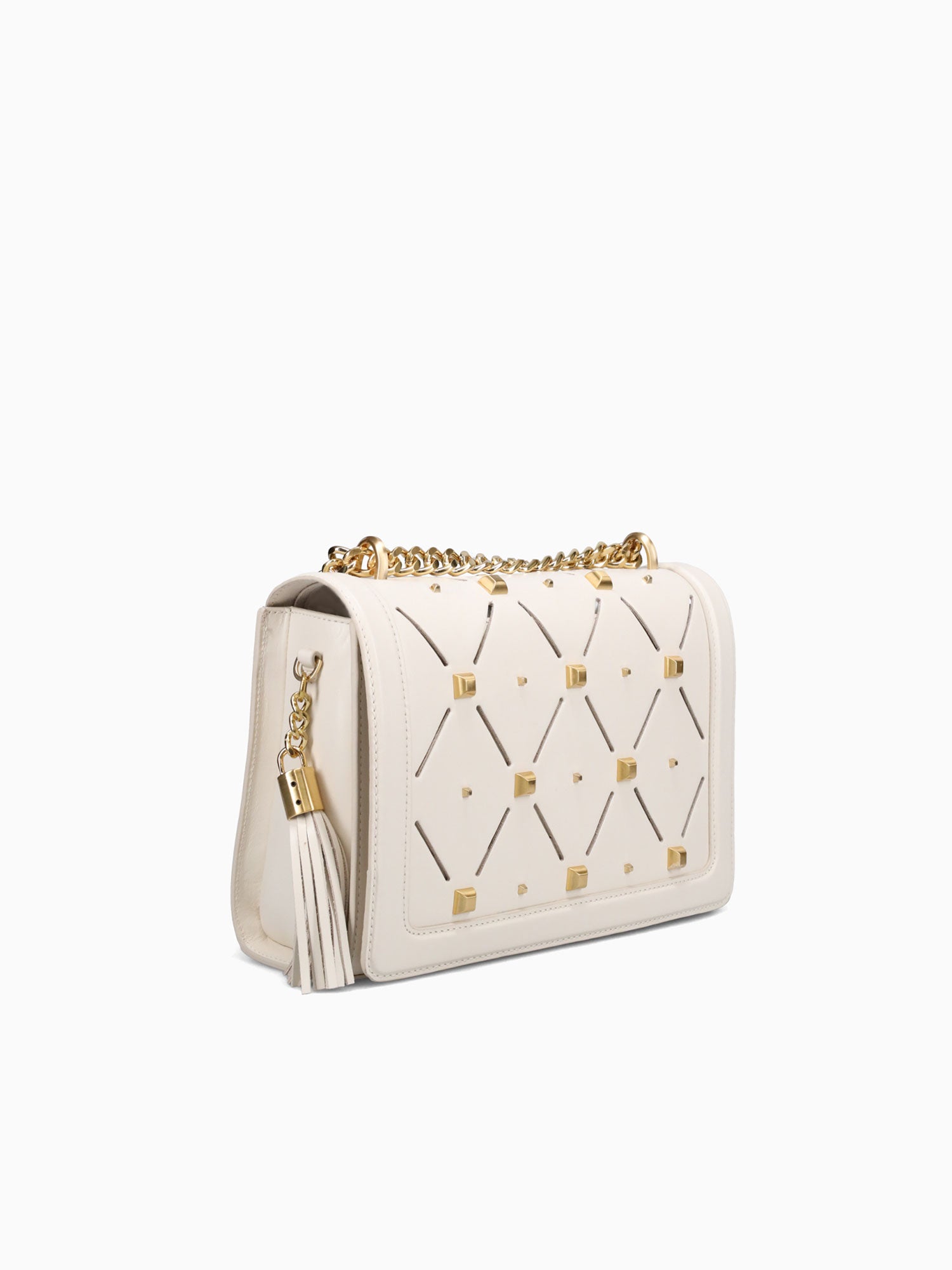 Roma Shine Shoulder Bag White