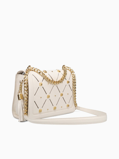 Roma Shine Shoulder Bag White White