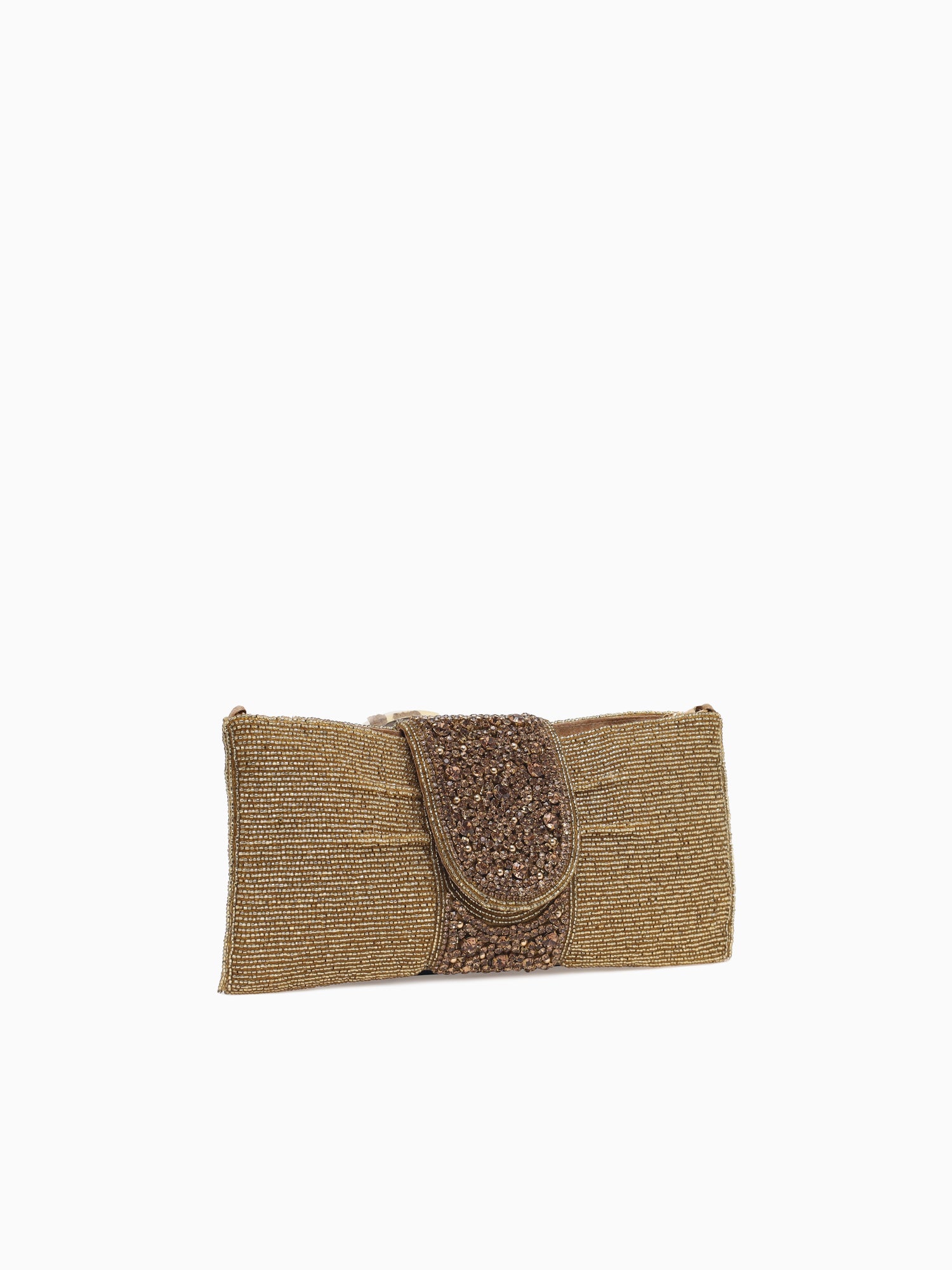 Bow Bag Flap Clutch Gold Gold