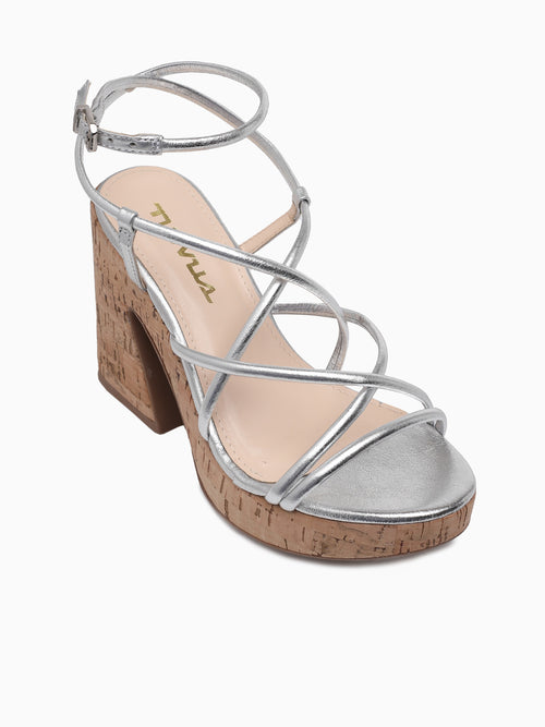 Catarina Silver Metal Leather Silver / 5 / M