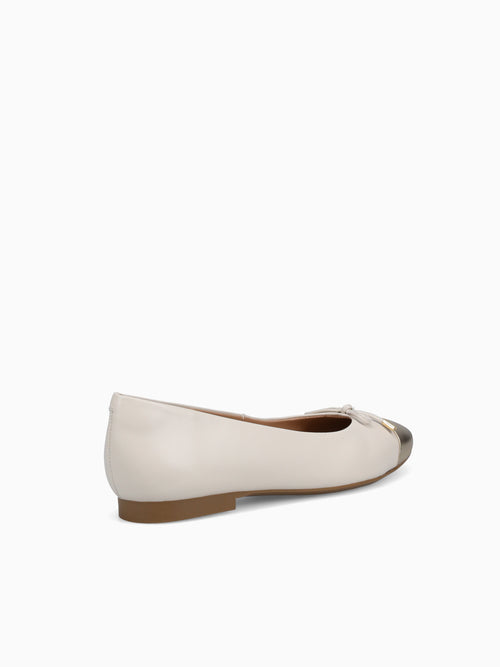 Livia Ouro Light Off white leather Metal Gold / 5 / M